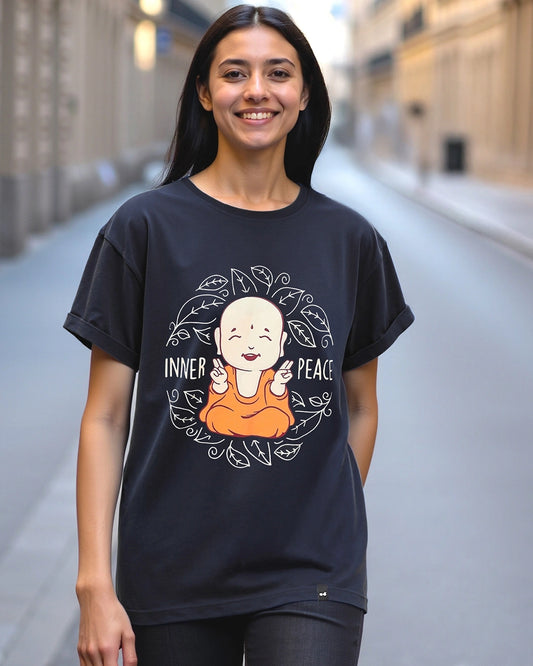 Designed T-Shirt Fo Women Dark Blue